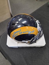 Dick Vermeil Los Angeles Rams w/2 Inscriptions Signed Mini Helmet COA 