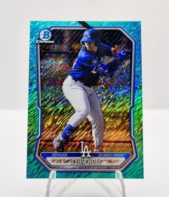 ZYHIR HOPE 2026 Bowman Chrome Aqua Shimmer /125 Dodgers #BCP-86 RARE SP MINT MLB