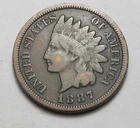 1887 INDIAN HEAD CENT,PARTIAL LIBERTY, VERY NICE COIN!!!!(A2)