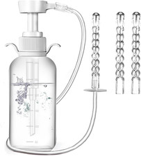 Enema Kit for Colon Cleansing - Anal Douche anti Back-Flow with 3 Nozzle Tips -