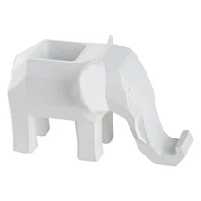  Resin Elephant Pen Holder Animal Shape Bucket Decorative for Desk