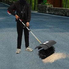 52CC Gas Powered Brush Broom Sweeper Handheld Driveway Cleaning Turf Lawn Grass