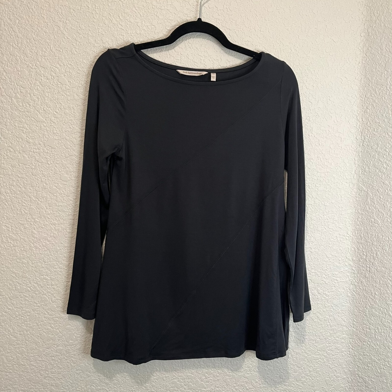Soft Surroundings Solid Black Long Sleeve Shirt W… - image 10