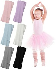 6 Pairs Dance Leg Warmers Knit Toeless Ballet Socks for Toddler Girls Comfort