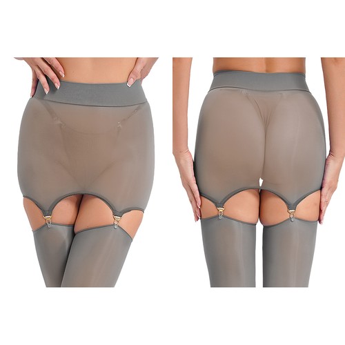 Womens Thigh-High Stockings Transparent Bodystockings Wide Elastic Waistband - Bild 25 von 72