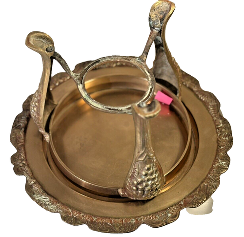 Beautiful Vintage All Brass Hand Made Korean Liquid Fuel Cooking Set - Picture 10 of 17
