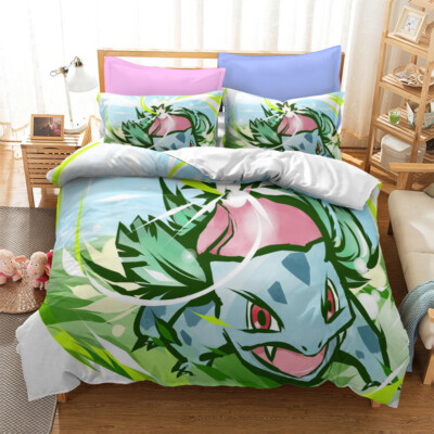 Pokémon Cartoon/Pikachu/Duvet Cover/Double-sided Pillowcase