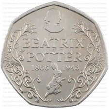 2016 Beatrix Potter 150th Anniversary Fifty Pence Collector Circulated 50P Coins