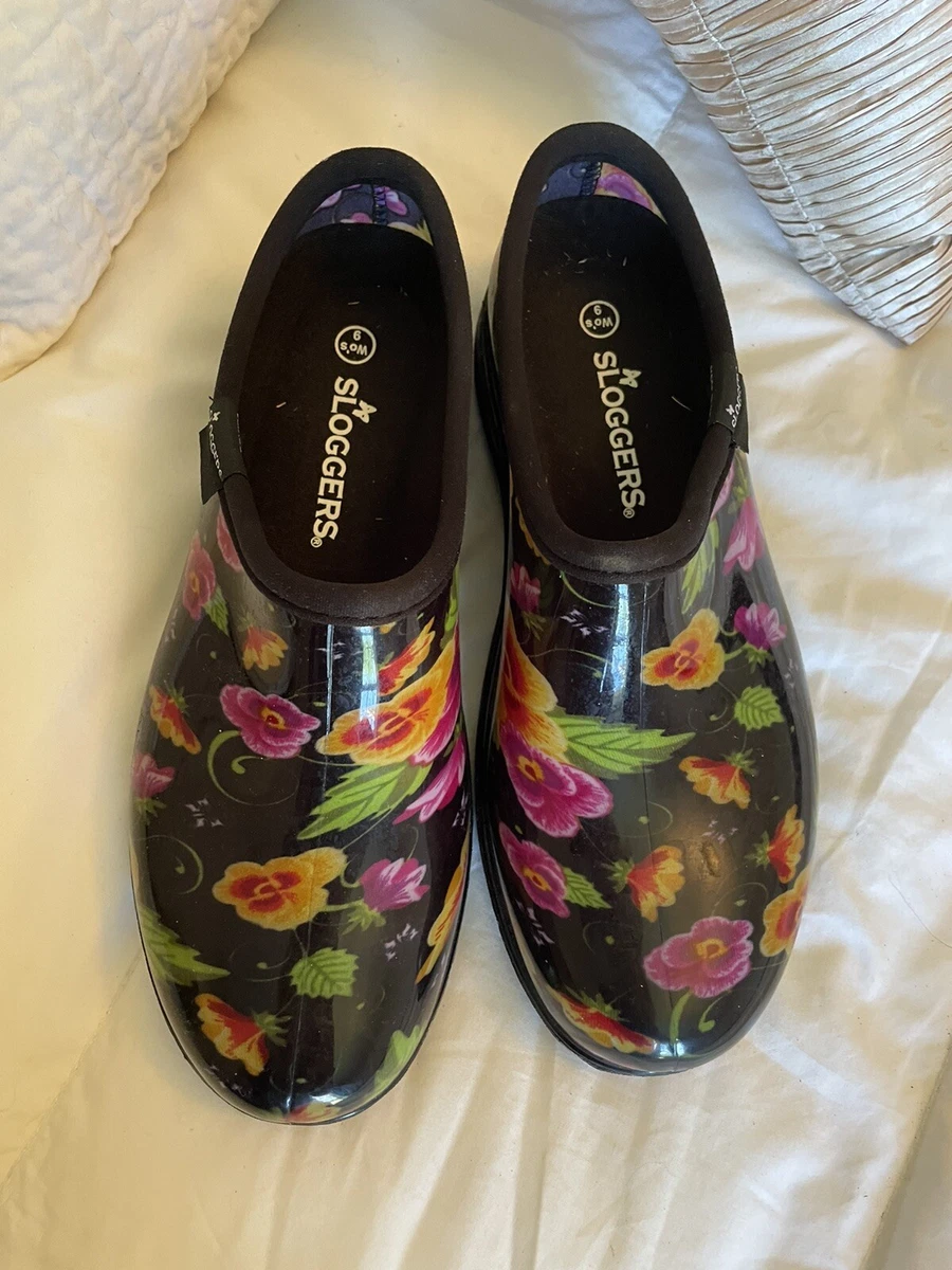 Sloggers women s shoes Size 9 Pink Flowers Garden Spring Summer eBay