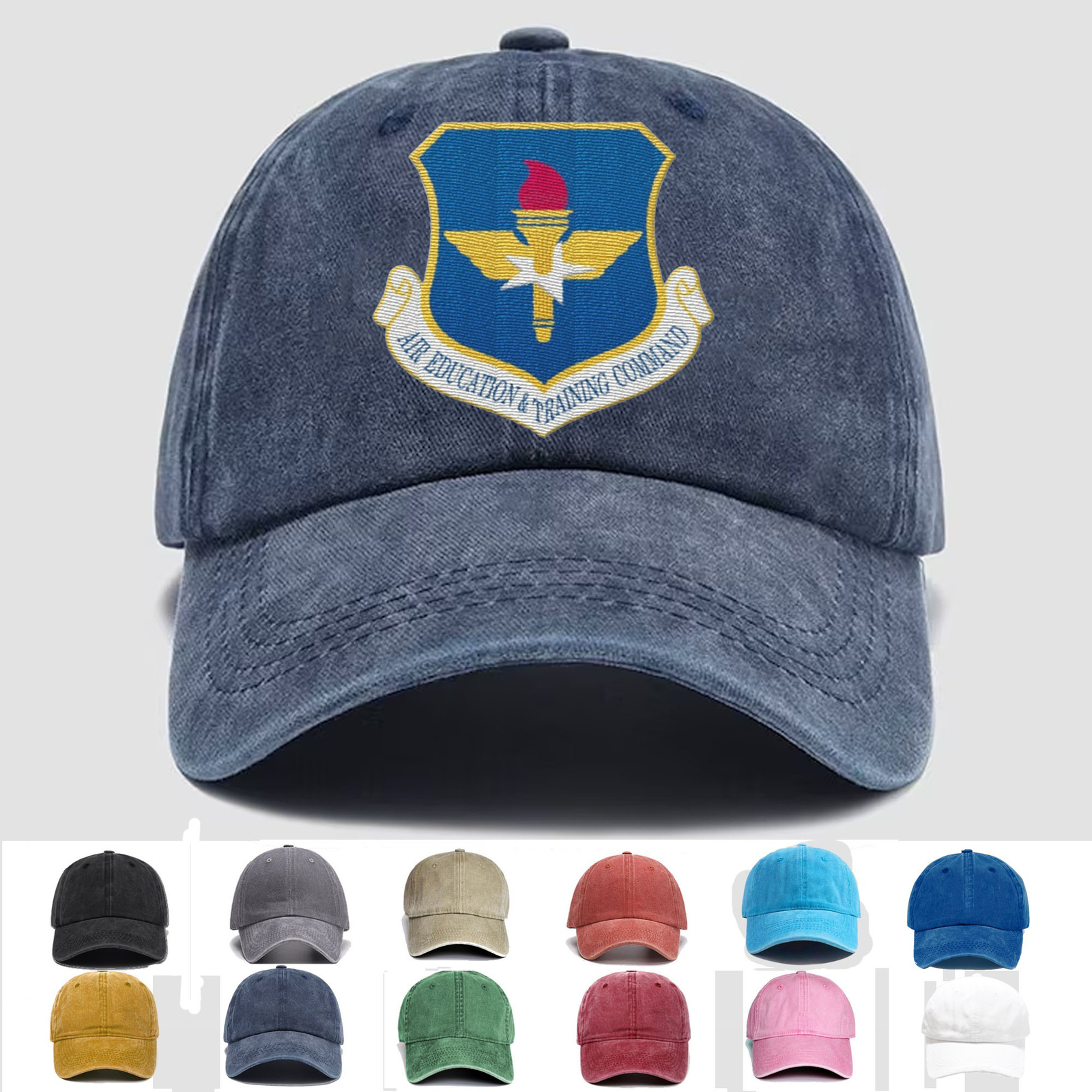 Custom Embroidered Hat Air Education and Training Command, Veteran Cap, Gift