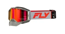 FLY RACING ZONE SNOW GOGGLE POLARIZED GREY/RED W/RED MIRROR/AMBER LENS
