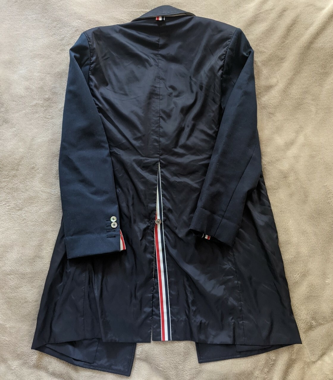 Thom Browne Ball Collar Ripstop Overcoat Navy Sz 1 / Small | eBay