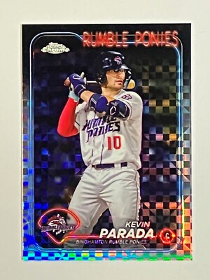 2024 Topps Pro Debut Chrome Xfractor Kevin Parada Rumble Ponies NY Mets