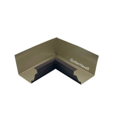 1 - Aluminum 5'' - Inch Gutter Inside Box Miter Color Musket Brown
