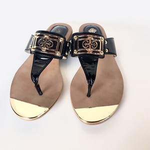 ISOLA Black Patent Leather Thong Sandals -Womenâs | Size 5.5M | eBay