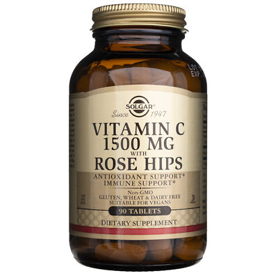 Solgar Vitamin C mit wilder Hagebutte 1500 mg, 90 Tabletten
