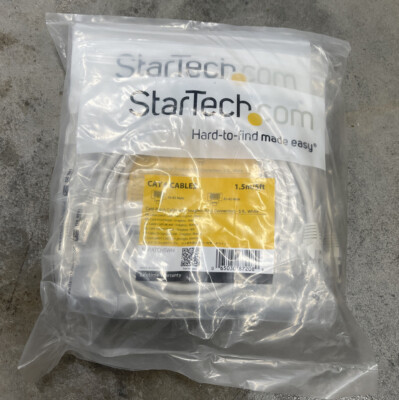 Lot Of(10) StarTech N6PATCH5WH New CAT6 Cables (5 ft 1.5 M, White)ETL Verified