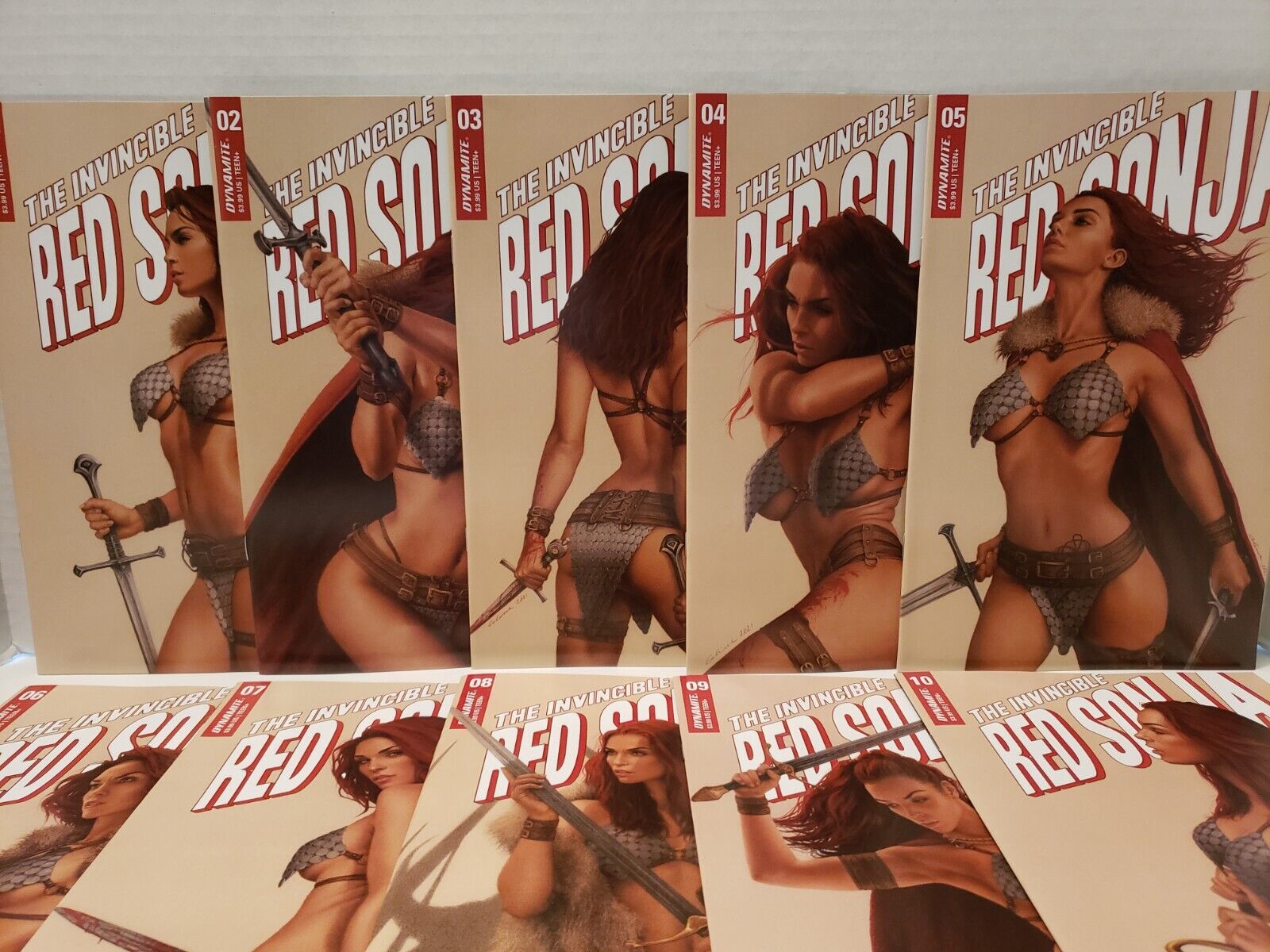 Invincible Red Sonja #1-10 (NM/NM+ or 9.4/9.6) - Complete Series - Celina Covers