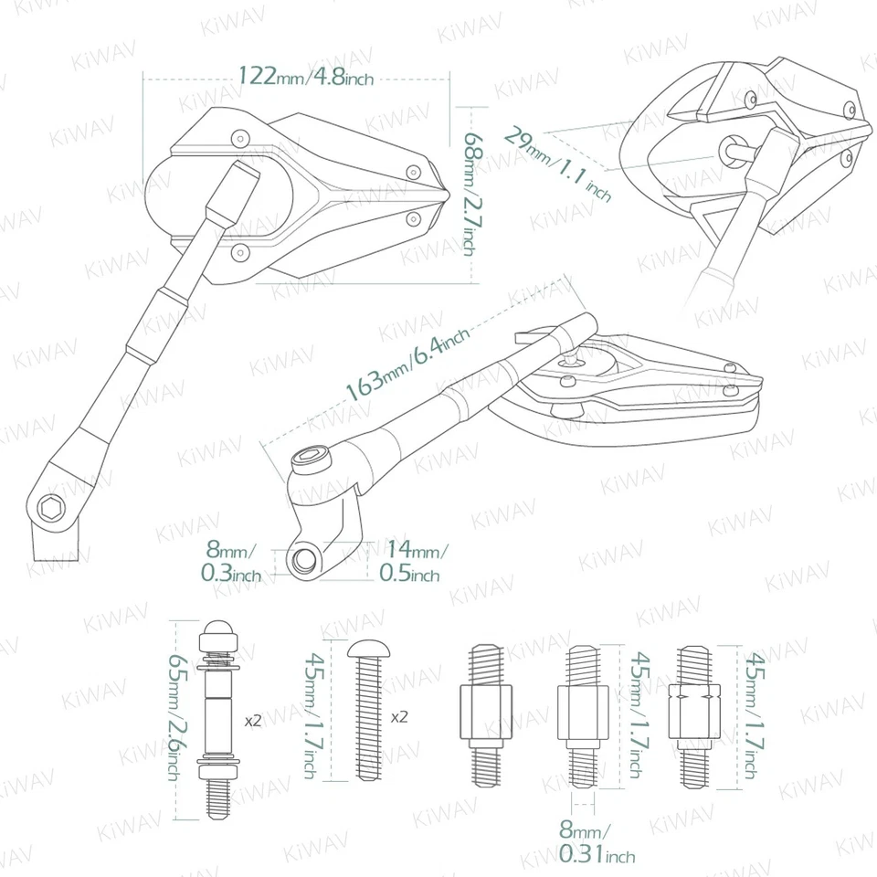 Espejos retrovisores negros para bicicletas personalizadas Harley-Davidson HERITAGE SOFTAIL CLASSIC Foto 2 de 4