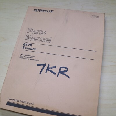 CAT Caterpillar 657E Wheel Scraper Parts Manual Book catalog pan spare 2002 list