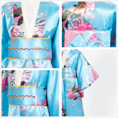 Japanese Traditional Dress Kimono Robe for Kids Girls Costume - Picture 5 of 7