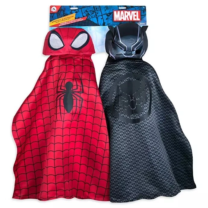 NWT Spider-Man and Black Panther Mask and Cape Set for Kids One Size - Image 2 of 2