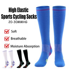 3 Pair Pressure Socks 20-30 Mmhg Compression Hose Support Socks Knee High Men