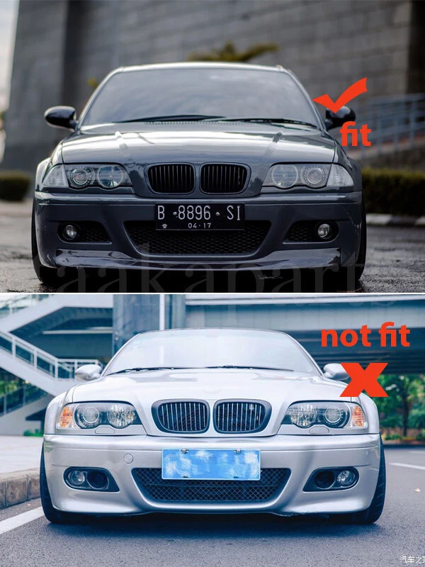 Gloss Black Kidney Grille Grill for BMW E46 1999-01 4D Sedan 320i 323i 325i 328i Foto 2 de 4