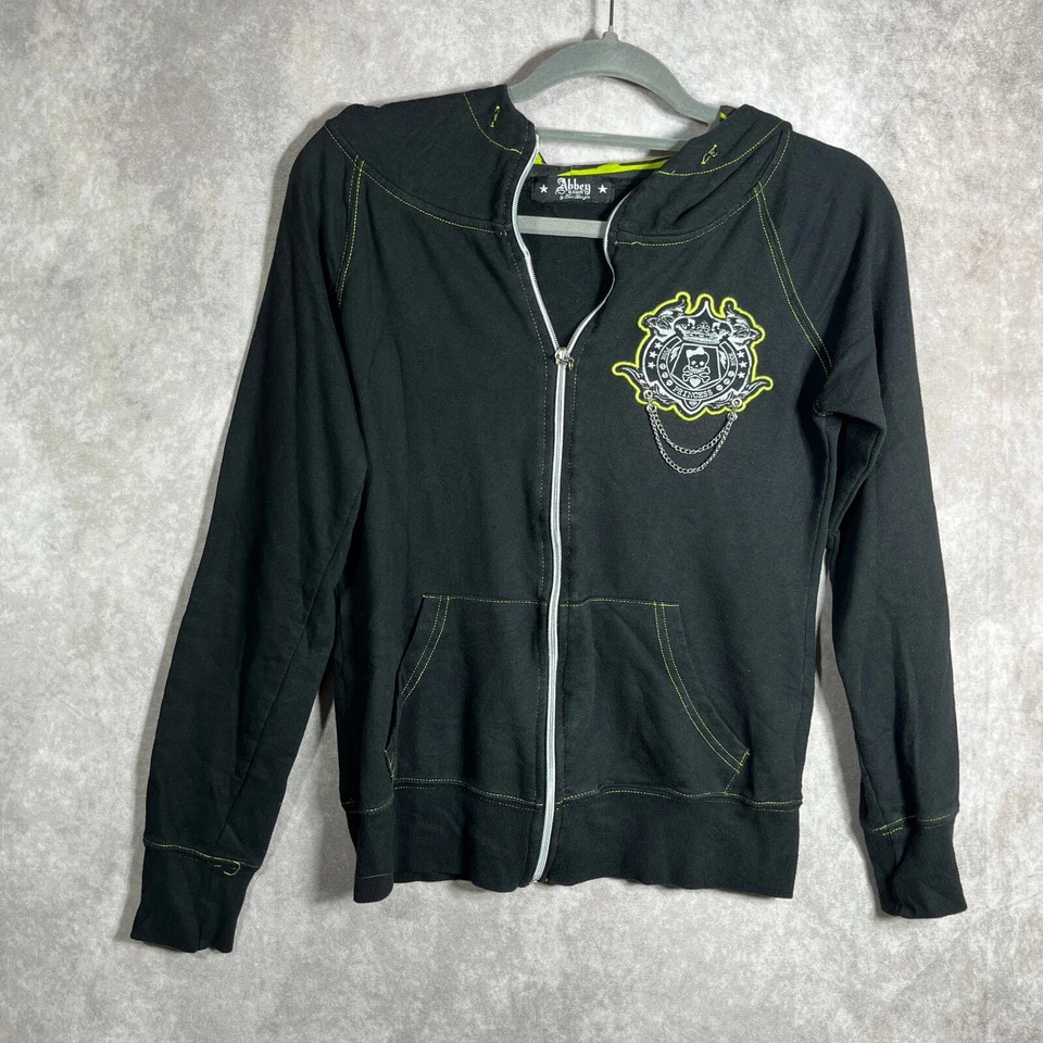 Sudadera con Capucha Abbey Dawn Avril Lavigne De Colección L Negra Cremallera Y2K Grunge Emo Foto 2 de 4