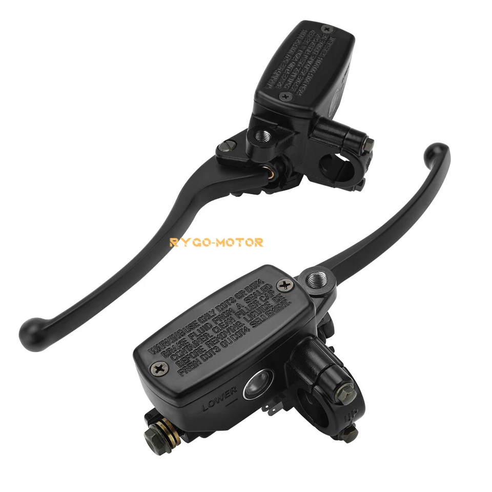 7/8" Brake Master Cylinder & Clutch Lever Set For Honda Yamaha Suzuki Kawasaki - Image 3 of 4