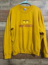 Gold Red Flag of New Mexico Sweatshirt Size Large Gildan Heavy Blend Yellow