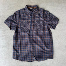 Arc’teryx Men’s Plaid Short Sleeve Button Up Shirt Size M Lightweight Hiking