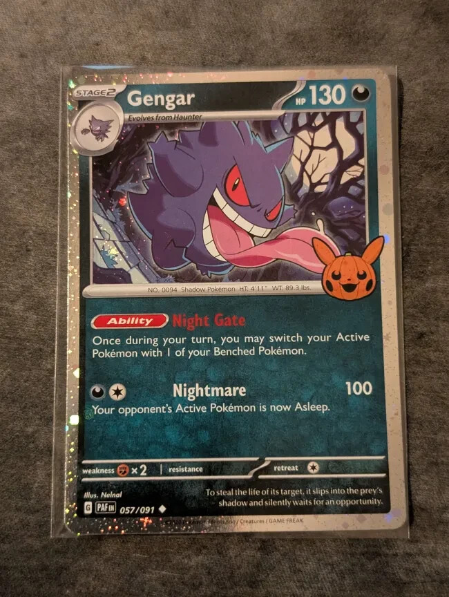 Gengar 57/91 Near Mint Cosmo Holo Trick Or Trade Pokemon Tcg Pack