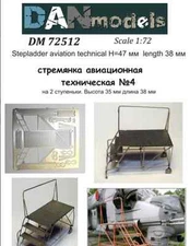 Stepladders Aviation Technical #4 Height 35mm scale 1/72 Dan Models 72512