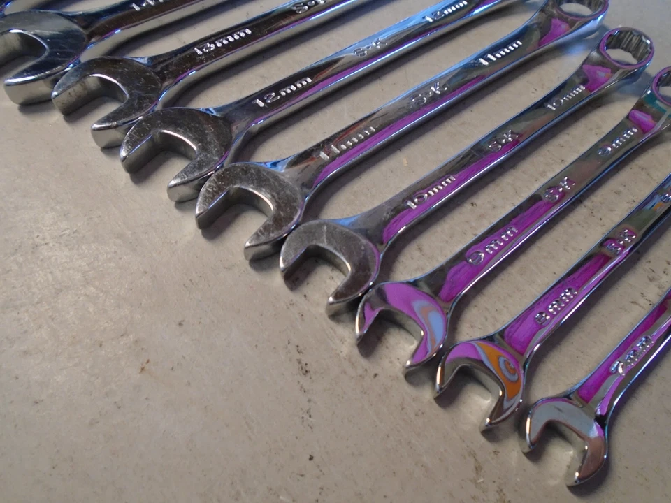 SK Tools USA 14-Piece Metric Combination Wrench Set 7-14mm 16-19mm 21-22mm Foto 4 de 4