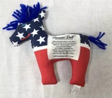 Political Vote Dammit Doll - Red, White, and Blue Donkey - 6-1/2" long - NEW
