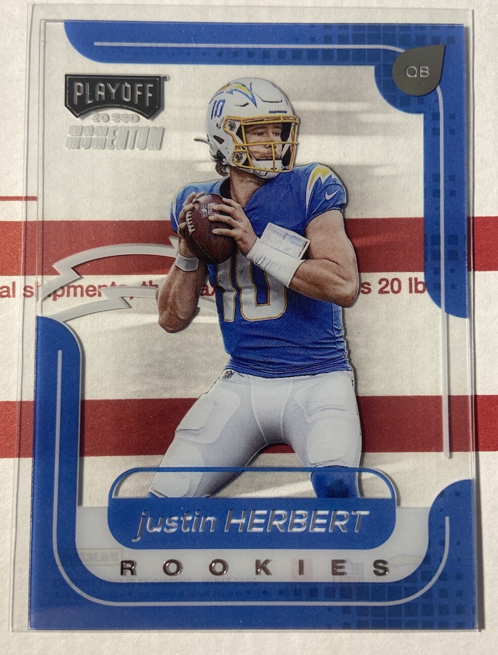 Justin Herbert 2020 Panini Chronicles Playoff Momentum SSD Rookie #M-3 RC