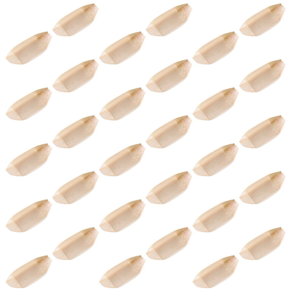 50 Piezas Vinagre de Arroz para Sushi Madera Kayak Servir Platos Fiesta