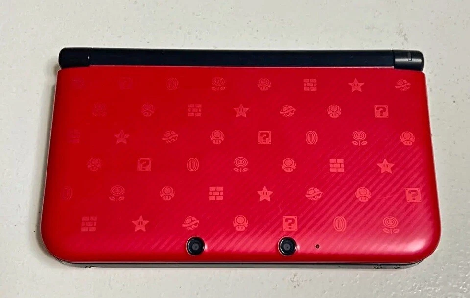 Nintendo 3DS LL Super Mario Limited Edition Red XL Japan Tested Working  Good Con