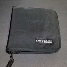 Case Logic CD/DVD/Blu-ray Case Wallet 24 Discs Black Zippered nylon vintage y2k