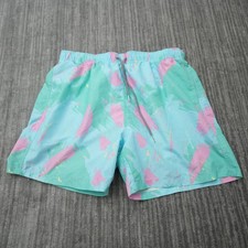 Boardies Apparel Mens Multi Color Swirl Drawstring Lined Swim Shorts Beach XL