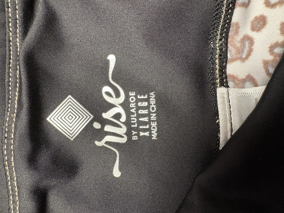 Leggings capri para mujer LuLaRoe 'Rise' estampado de leopardo talla XL Foto 3 de 4