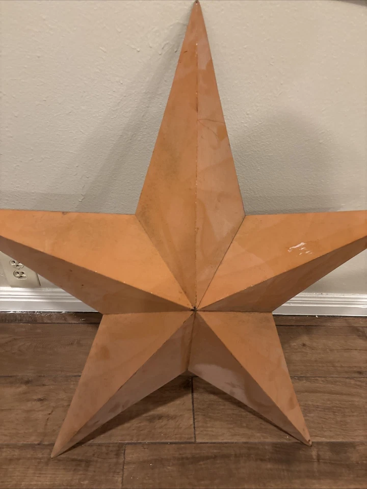 Large Iron Star 32 Inch Tall Metal Wall Art Indoor Outdoor - Image 2 of 4
