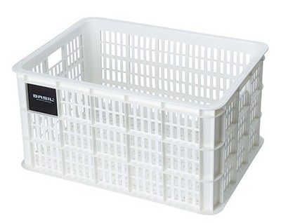 Recycelter Fahrradkasten Basil Crate L 40,0 Liter 39 x 49 x 26 cm- Bright White