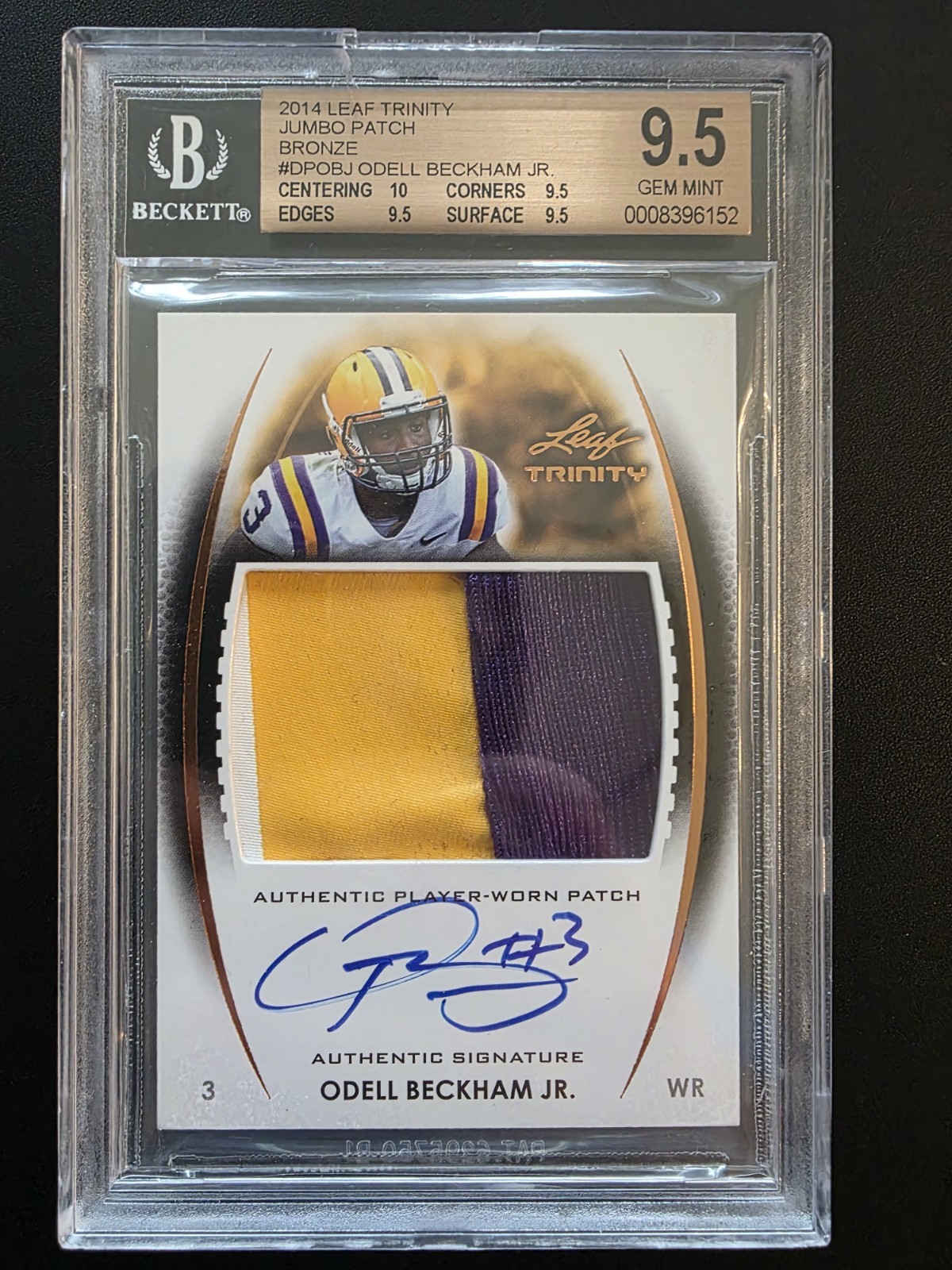 2014 Odell Beckham Jr Leaf RPA BGS 9.5 🔥🔥🔥🔥🔥