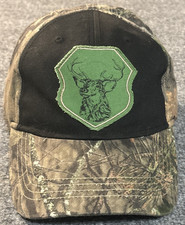 John Deere Hat Youth One Size Green Buck Camp Green Patch Hook Loop