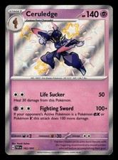 CERULEDGE 162/091 SHINY RARE PALDEAN FATES POKEMON HOLO NM on eBay
