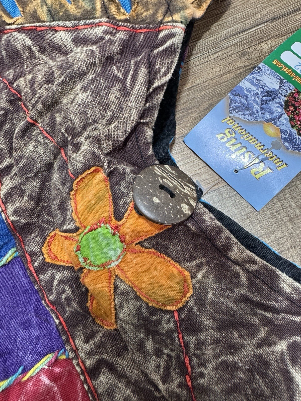 Rising International NWT Patchwork Slouch Bag Boh… - image 7