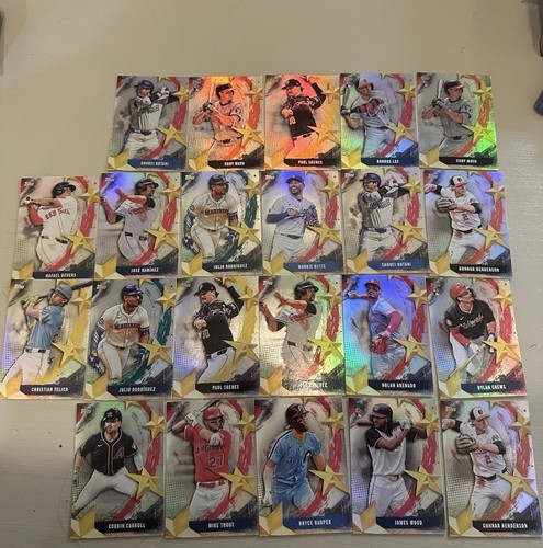 (LOT OF 102 CARDS) Topps 2025 Stars Of MLB - Skenes, Ohtani, Woods RC ,and more