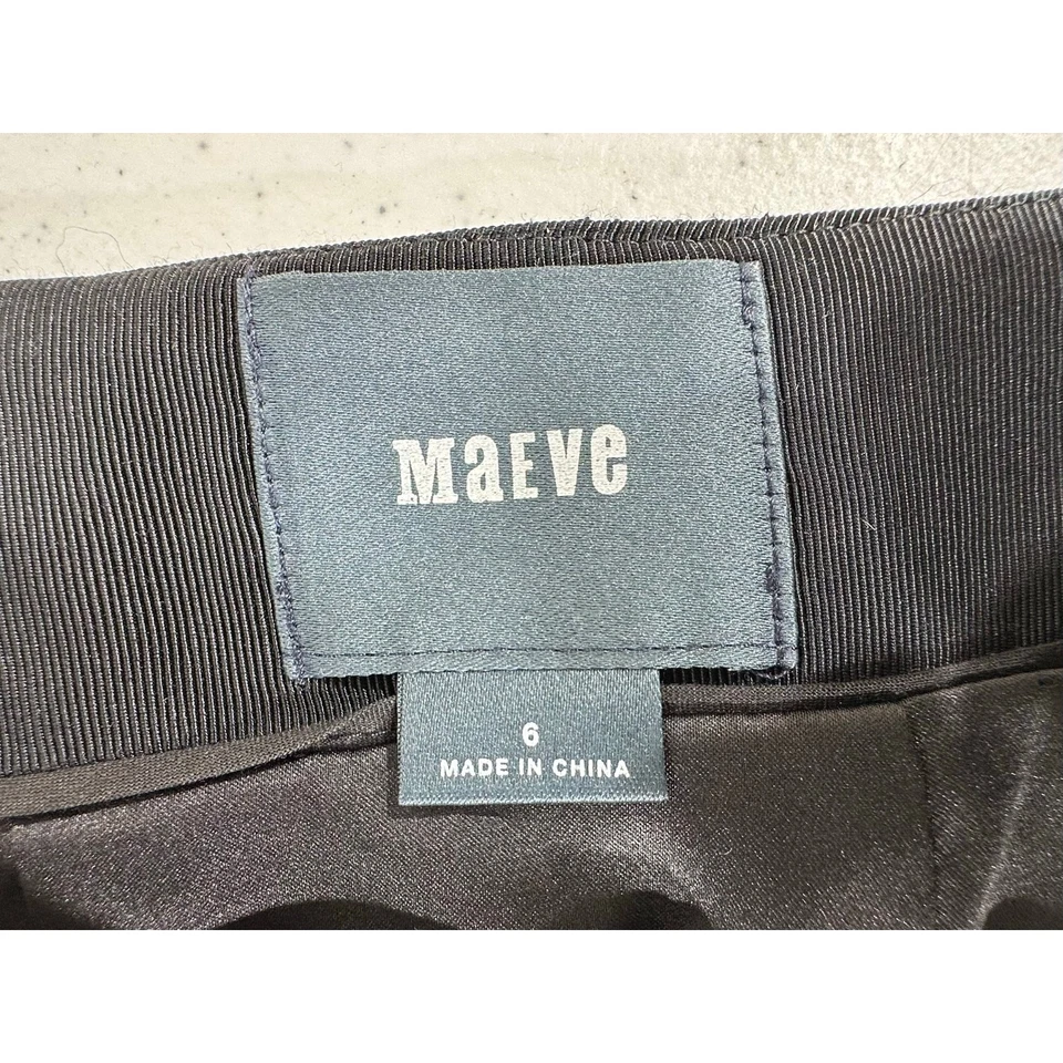 Falda Lápiz Anthropologie Maeve Goban Negro Lunares Brocado Talla 6 27" Foto 4 de 4